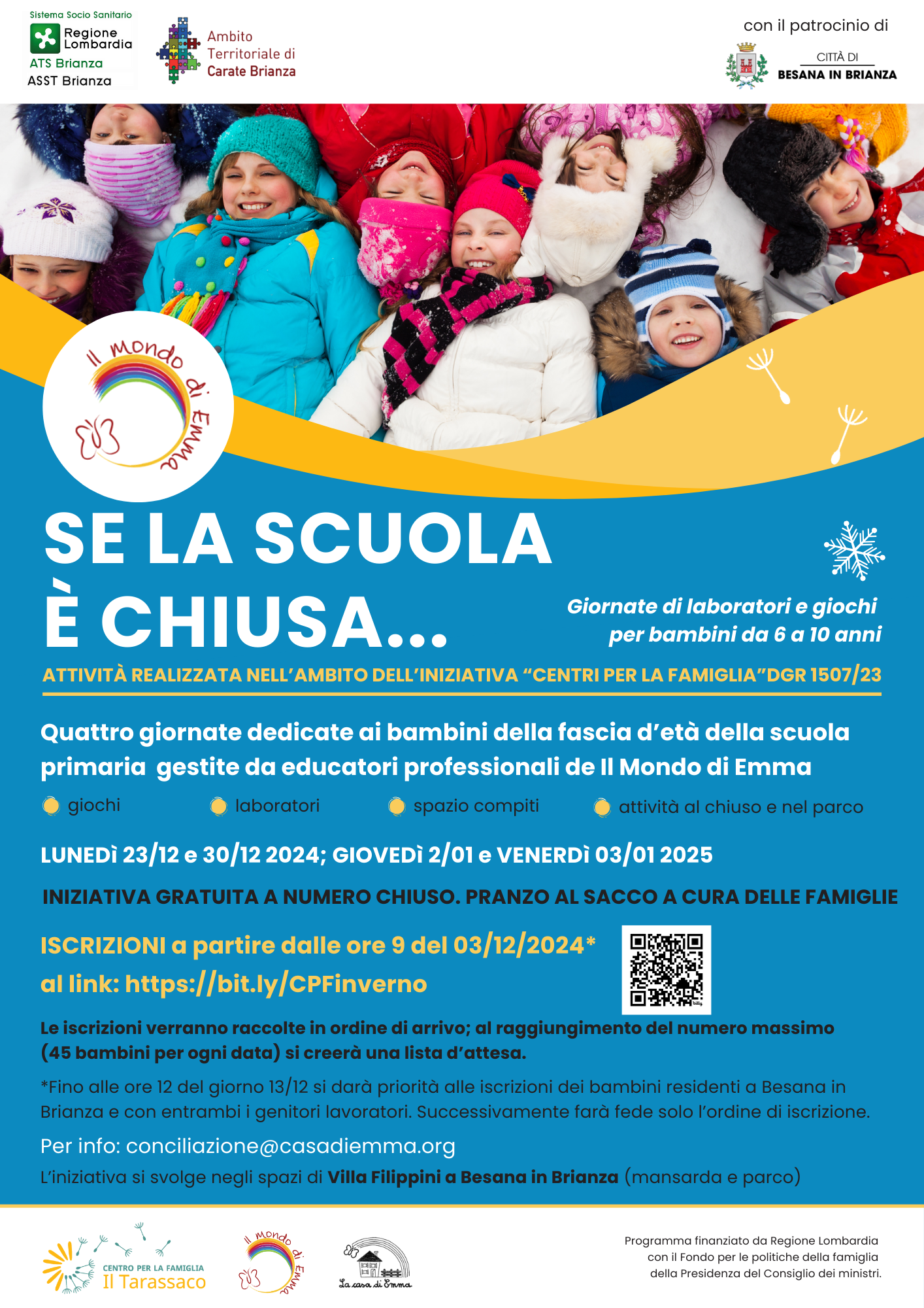 "Se la scuola è chiusa...." Giornate di laboratori e giochi per bambini frequentanti la scuola primaria